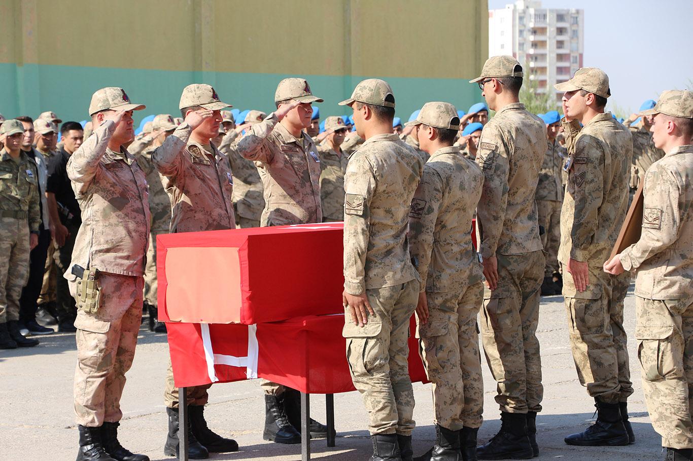 Hayatını kaybeden asker için tören düzenlendi